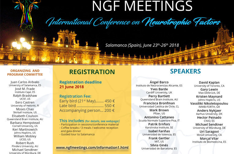 CONVOCADAS 5 BECAS PARA LA INTERNATIONAL CONFERENCE ON NEUROTROPHIC FACTORS