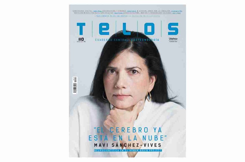 Mavi Sánchez-Vives portada de la revista TELOS de la Fundación Telefónica
